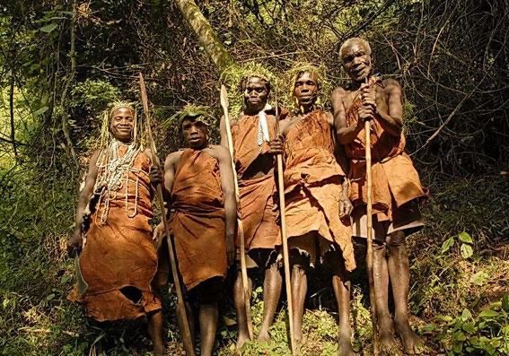 The  Batwa people who are the original inhabitants of Bwindi Impenetrable Forest.
